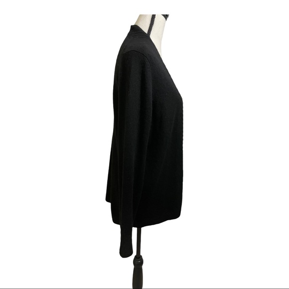 Cashmere charter club luxury open front cardigan black. Size medium cashmere - Picture 5 of 12